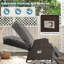 Fauteuil inclinable d'extérieur en osier 2 pièces avec dossier et repose-pieds réglables-23660147-23660146