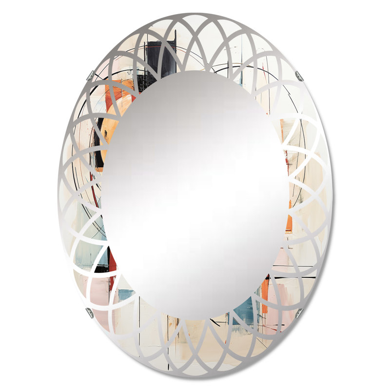 Corio - Miroir mural Mid-Century ovale, 30 po x 20 po