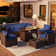 Caradog Wicker 6 - Person Patio Conversation Sets with Cushions, Coffee Table and 44" Fire Pit