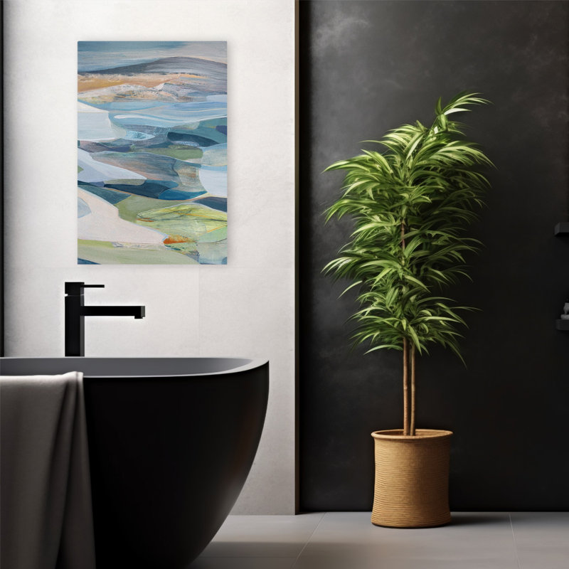 Shifting Horizons - Abstrait, paysages, ensembles minimalistes, art, H 24 po x l 16 po