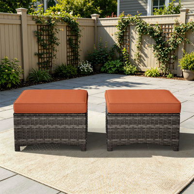 Meyly Upholstered Outdoor Ottoman