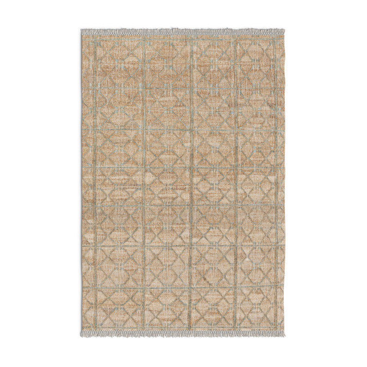 Moorgate Geometric Handmade Flatweave Khaki/Sage Area Rug