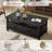 47 Inch Farmhouse Coffee Table, Rustic Wood Center Table with 2 Storage Drawers and Open Shelf, Rectangle Tables, Living Room, Long Cocktail Tables for Office, Parlor, Reading Room