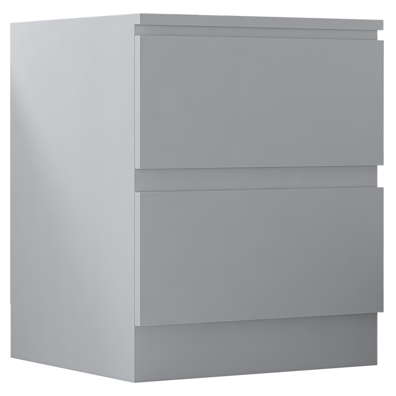 Marclene 40 cm W Bedside Table, White