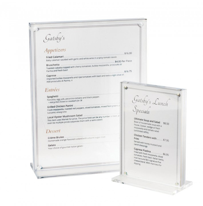 Porte-cartes transparent, H 6 po x l 4 po x P 2 po