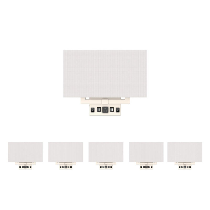 LED Wall Sconce Set of 6 (BULB NOT INCLUDED), White Acrylic