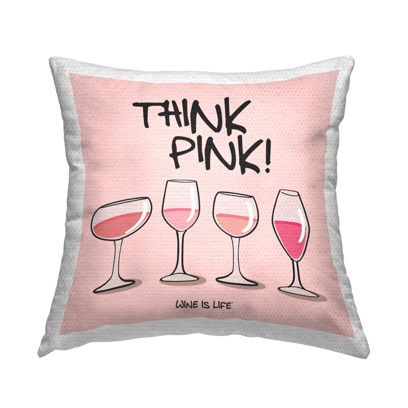 Coussin d'extérieur Think Pink Champagne par WIL