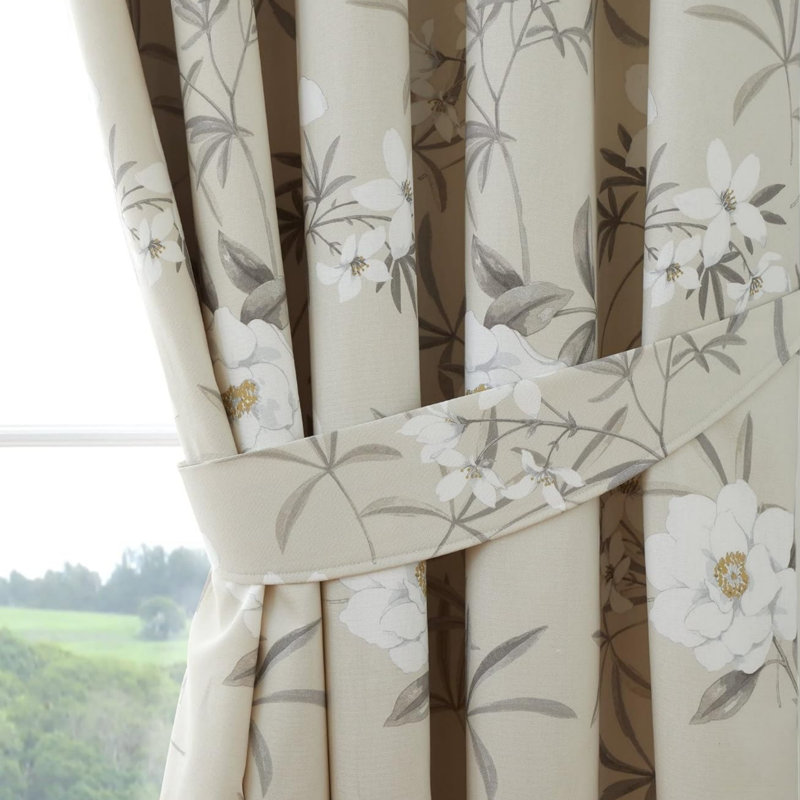 100% Cotton Room Darkening Curtain Panel Pair