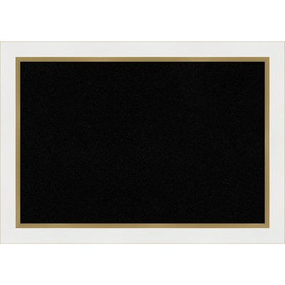 Eva White Gold Frame Wall Cork Small Bulletin Board