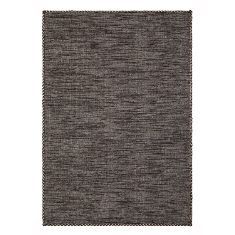 Tapis blanc en coton tissé à la main Dario Authentic, Rectangle 5 pi x 7 pi 6 po