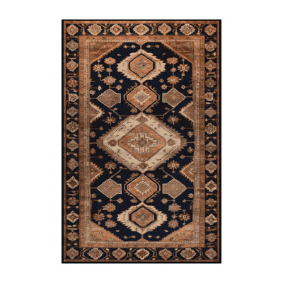 Machine Washable Persian Brown Area Rug