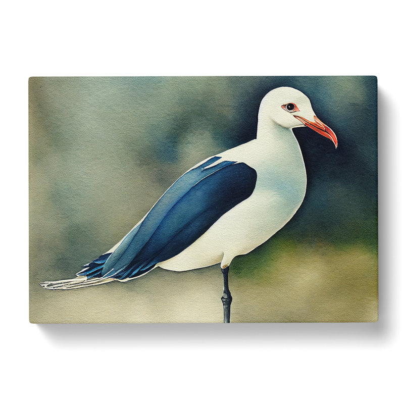 XXX-H1022-WF-10018X Watercolour Seagull Vol.3 - Wrapped Canvas Painting, 40cm H x 60cm W x 3cm D