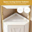 180cm H x 38cm W Metal Corner Bookcase-2112633030