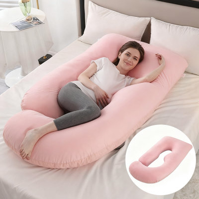 Cocoa Pink J-Shaped Pregnancy Body Pillow