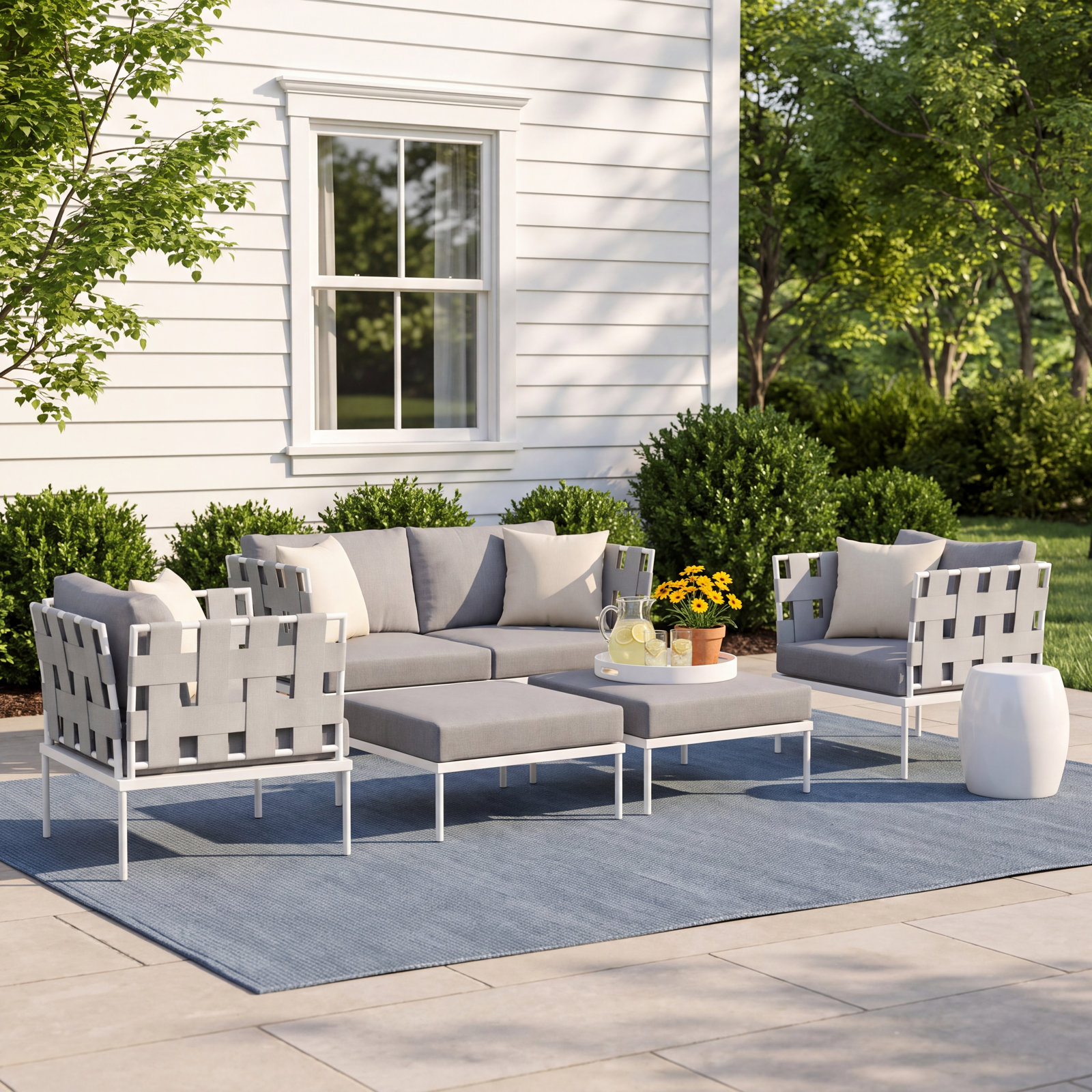 Harmony 5-Person Patio Seating Group, Gray