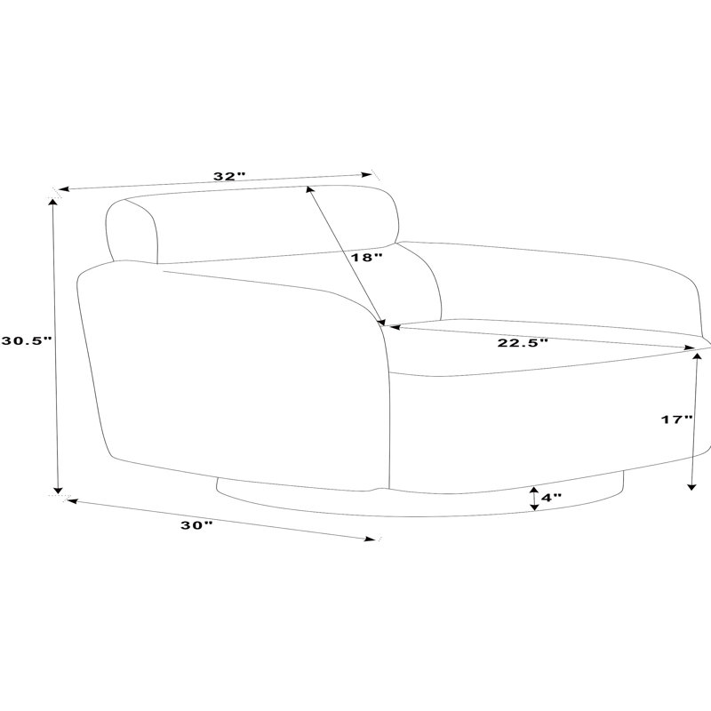 Fauteuil pivotant Luxe, Vert