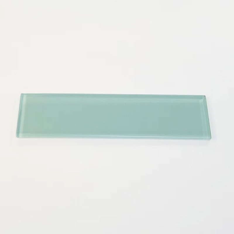 3" X 12" Glass Brick Look Subway Wall Tile, Light Blue