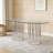 71 inch oval tempered glass dining table-866485313