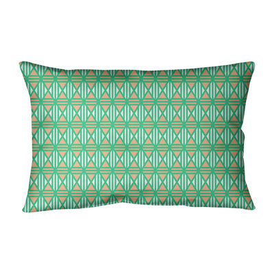 Coussin lombaire géométrique en coton Katelyn Elizabeth