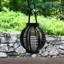 Lanterne solaire à panier avec bougie DEL