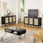 Sideboard Buffet Cabinet With 3 Rattan Doors, Kitchen Storage Console Cabinet For Indoor-508607173