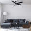 Ventilateur de plafond de 52 pouces avec télécommande et ensemble d'éclairage inclus.