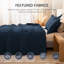 Ensemble de couvre-lit 3 pièces XAKING - Ensemble de courtepointe légère en microfibre réversible et respirante avec 2 taies décoratives-129490994-128874244