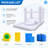 13' X 8' White Bounce House With Slide & Ball Pit & Air Blower