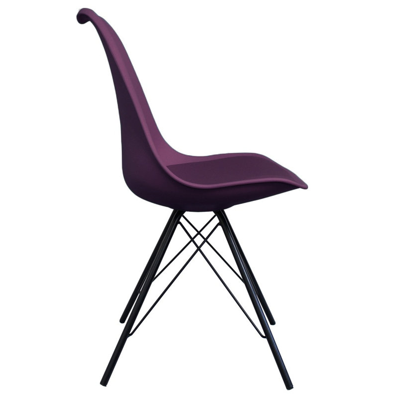Aneta Plastic Side Chair, Purple
