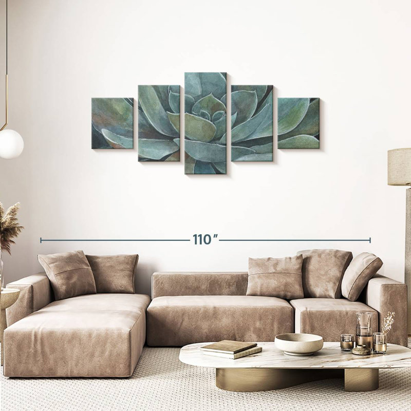 Harnek Rustic Succulent, 34" H x 74" W
