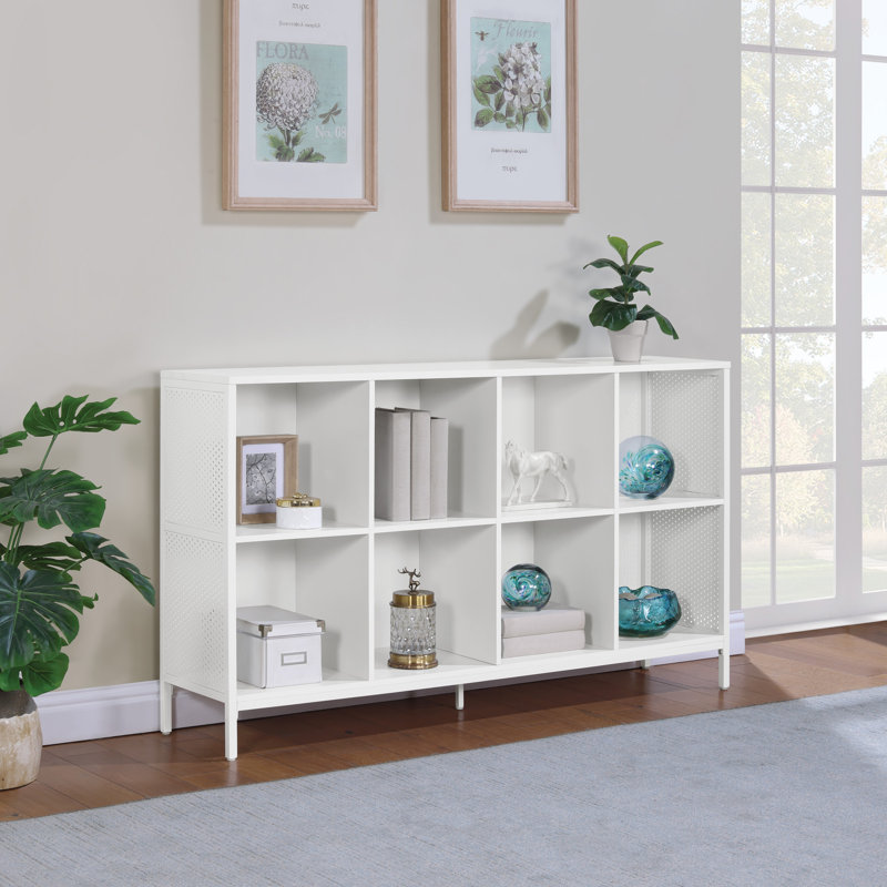Ace 8 Cube Bookcase/Storage Unit, 34" H x 57.5" W x 13.5" D, White