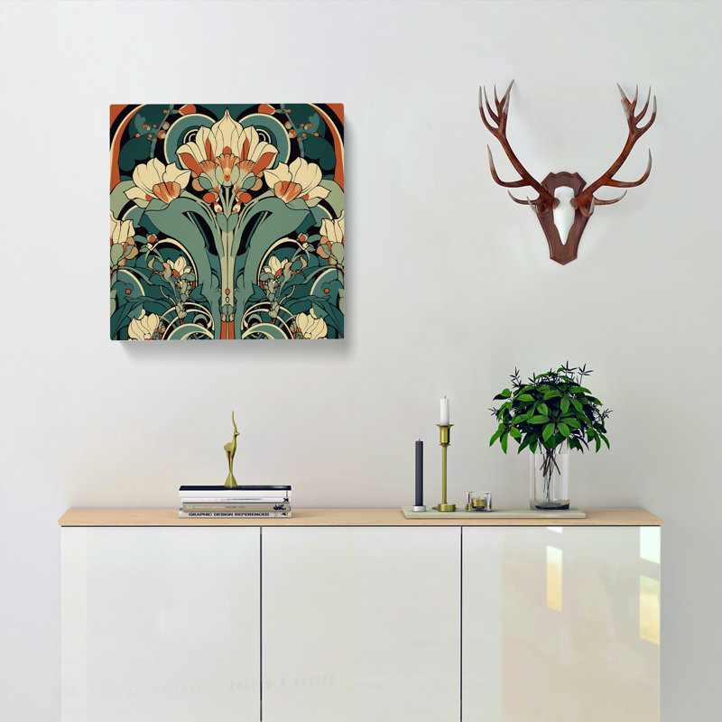 Floral Art Deco No.3 - No Frame Print