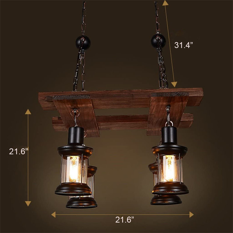Lustre carré à 4 lumières Eniyah