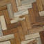 Carreau de mosaïque murale en bois à chevrons pour bateau l 11 7/8 po x H 11 7/8 po x P 1/2 po