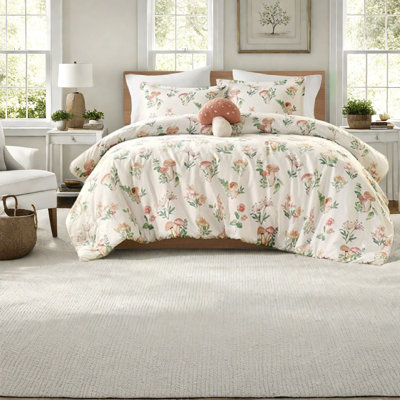 Whimsical Mushroom Bedding Sets, Multicolor Polyester Comfort For Home