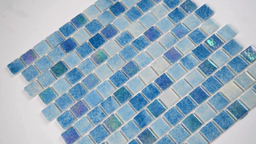 Swim Barrier Reef Blue 2x2 Glass Polished Mosaic Tile