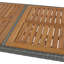 Ensemble de bar d'extérieur 5 pièces avec coussins amovibles, table en bois d'acacia et chaises en osier gris, pieds antidérapants, corde fixe