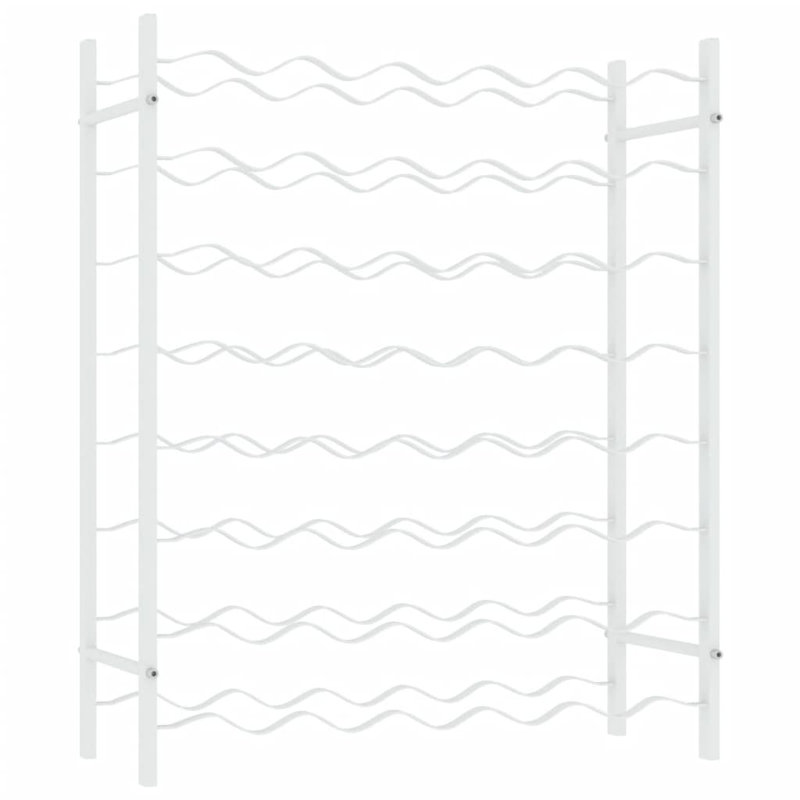 Clora 36 Bottle Floor Wine Bottle Rack, 80cm H x 64cm W x 22cm D, White