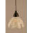Cord Hung Mini Pendant Shown In Black Copper Finish With 10" Amber Crystal Glass-32464170-32464194-32464180