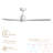 Slim 52in 3-Blade Smart Ceiling Fan 2700K-6000K CCT Tunable Range LED Light Kit with Remote Control and Brushed Nickel Hardware with Reversible Titanium or Wood Blades Works With iOS or Android App-126659215