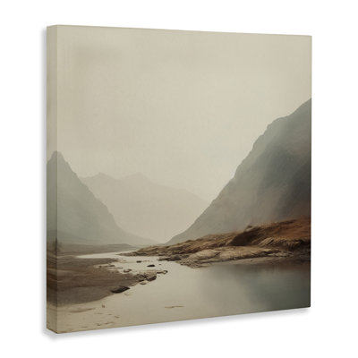 Art mural sur toile Cliff over Winding Stream, design par Lazar Studio