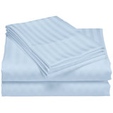 Egyptian Cotton Sateen Striped Sheet Set