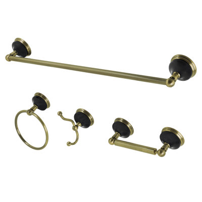 Ensemble de quincaillerie de salle de bain Water Onyx 4 pièces