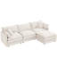 Canapé modulaire en L modulaire avec repose-pieds mobile pour un confort de salon personnalisable et des agencements de sièges flexibles.-1018418642