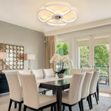 Firebaugh 19.69'' Modern Indoor 5- Blade Dimmable LED Ceiling Fan With Remote Control and APP