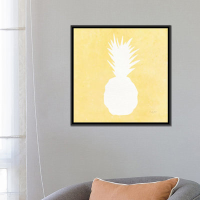 «Tropical Fun: Pineapple Silhouette II» par Courtney Prahl, impression sur toile tendue