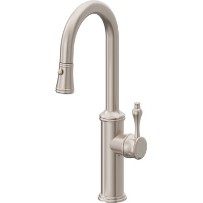 Davoli Pull-Down Prep/Bar Faucet with Button Sprayer