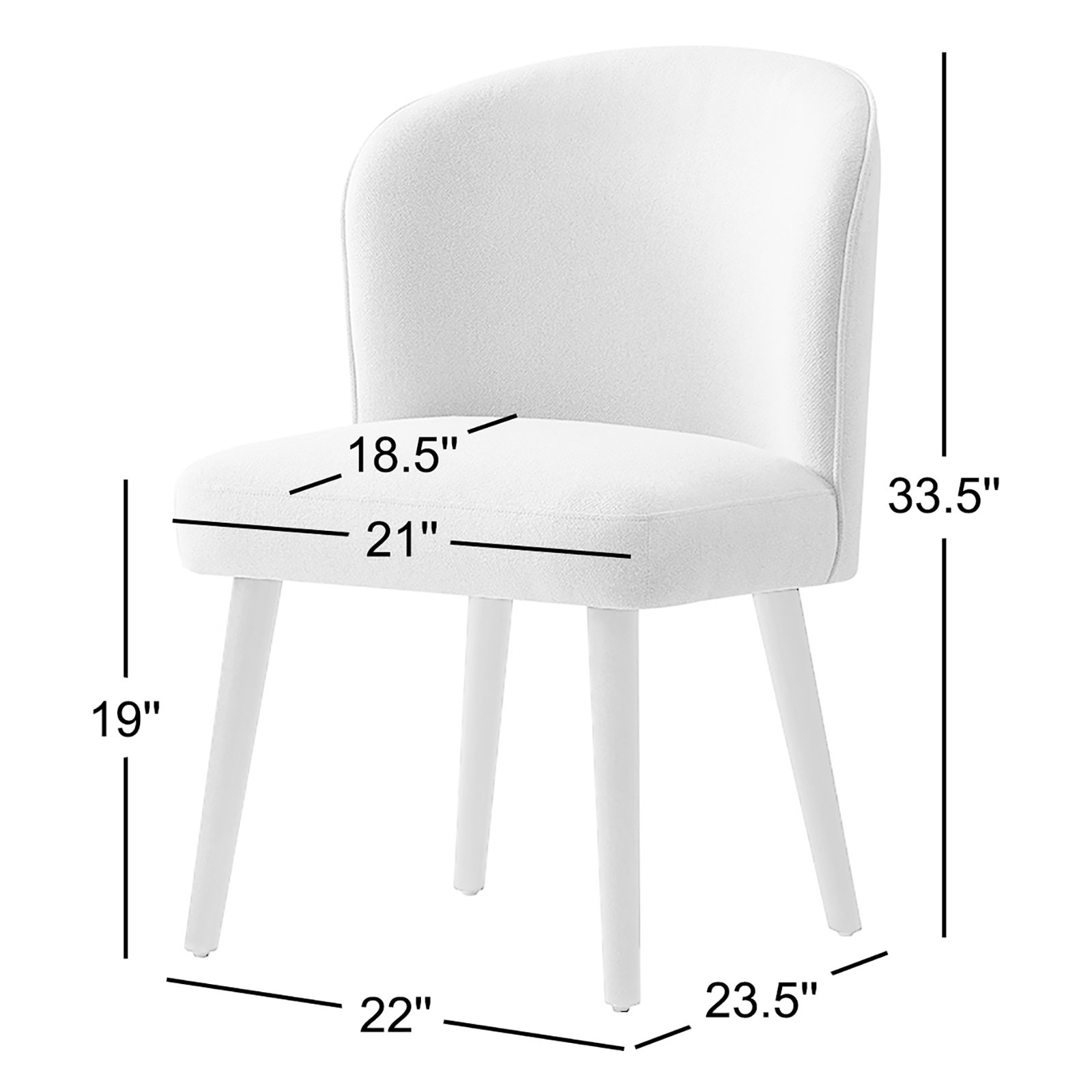Davia Upholstered Dining Chair, Linen