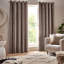 Heavy Chenille Room Darkening Eyelet Curtains-91668114-91668135