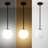 Jawaski 1 - Light 7.87“ Single Globe Schoolhouse Pendant Kitchen Island Pendant-1499215090